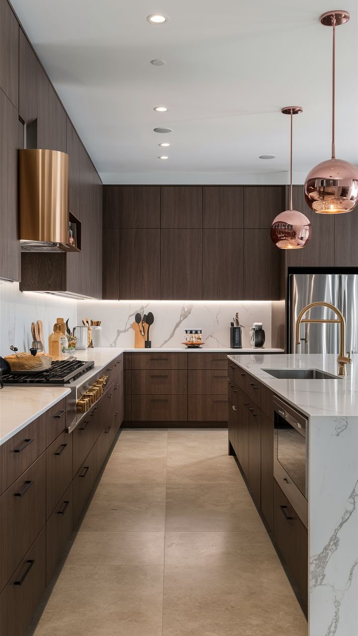 Cozinha com Armários Azuis